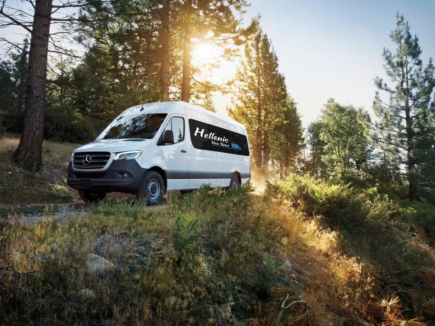 Hero Image displaying a van